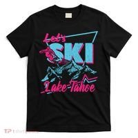 Vintage 80s 90s Skiing Clothes Retro Lake Tahoe Ski T-Shirt thumb 0