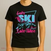 Vintage 80s 90s Skiing Clothes Retro Lake Tahoe Ski T-Shirt thumb 3