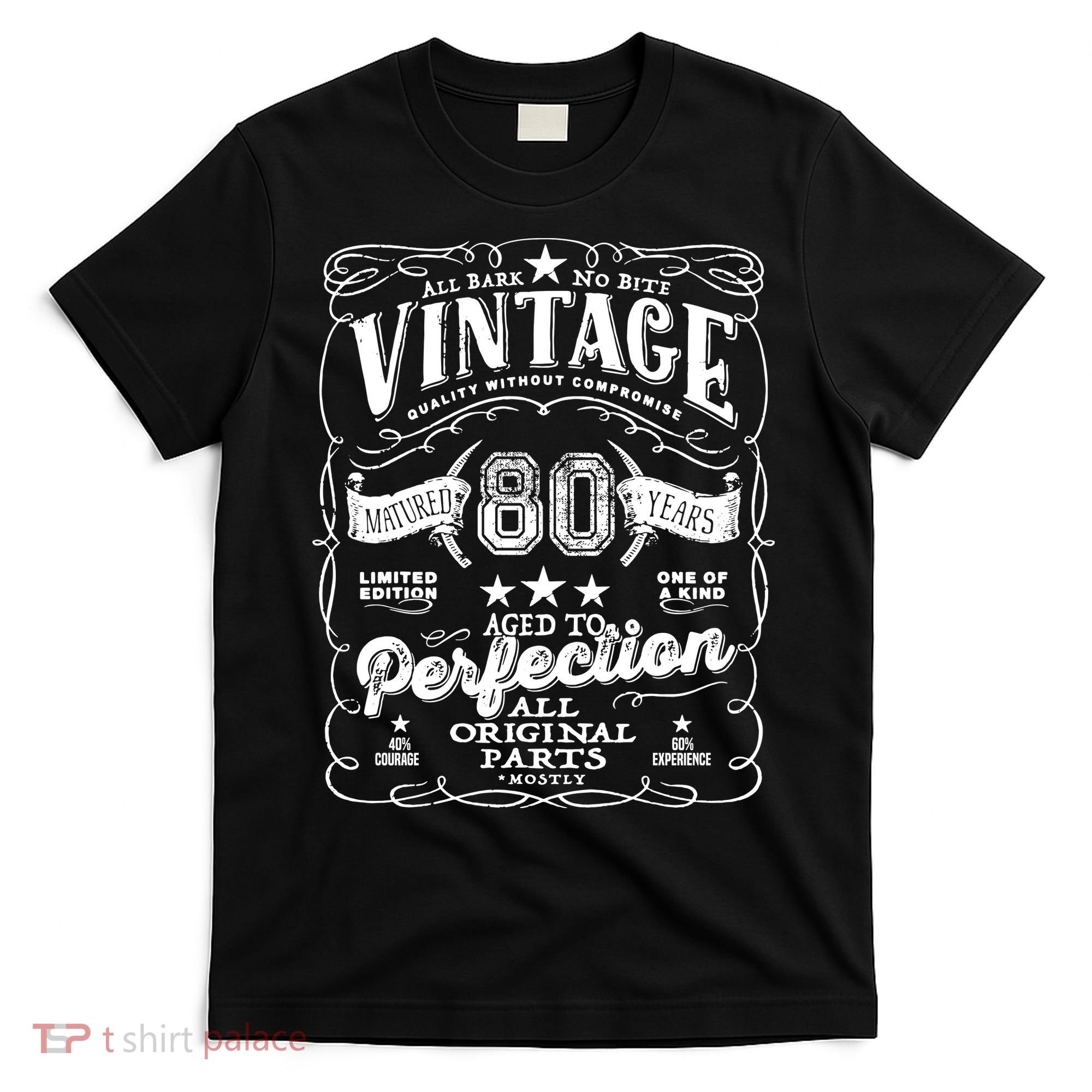 Vintage 80th Birthday Perfection Original Part 1943 T-Shirt
