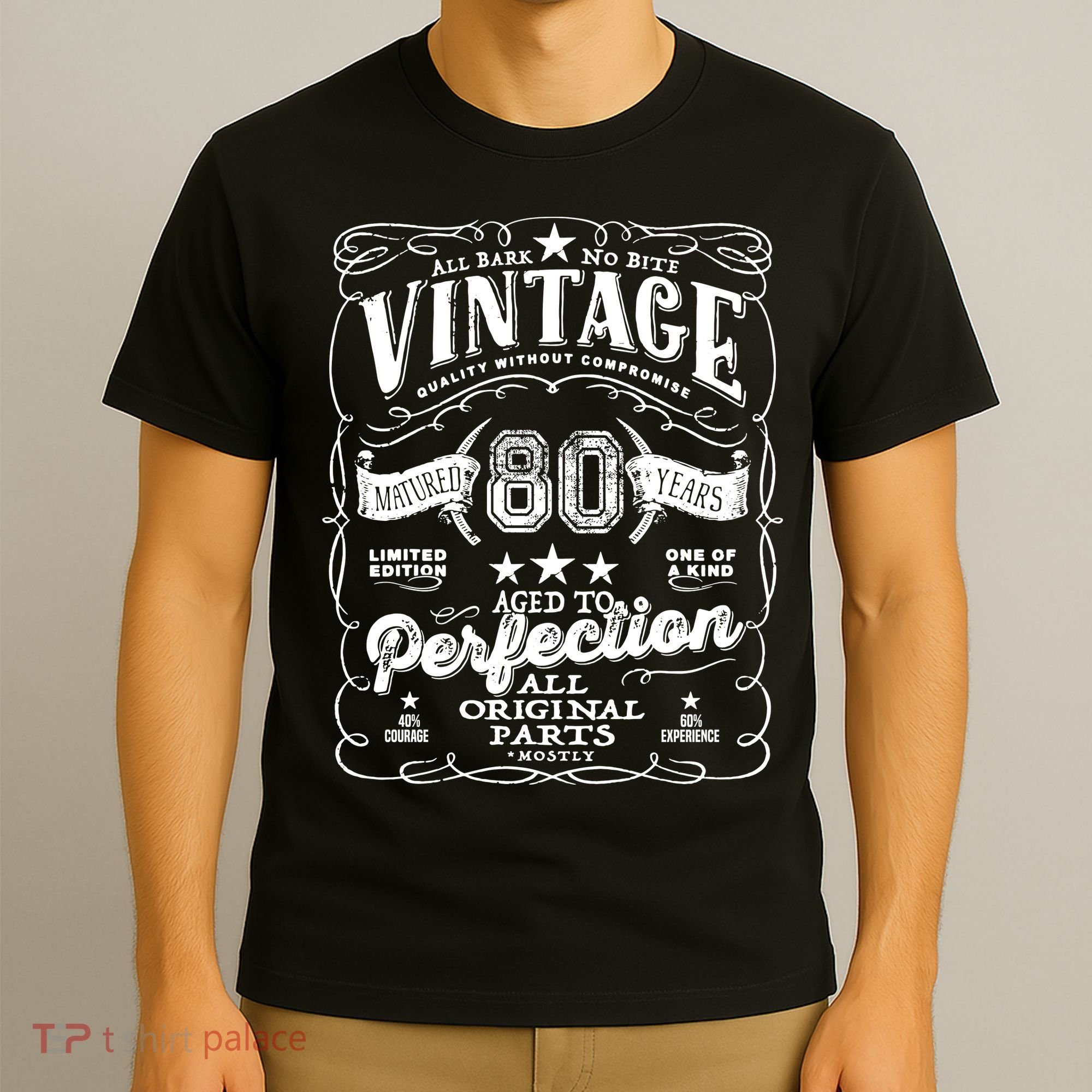 Vintage 80th Birthday Perfection Original Part 1943 T-Shirt