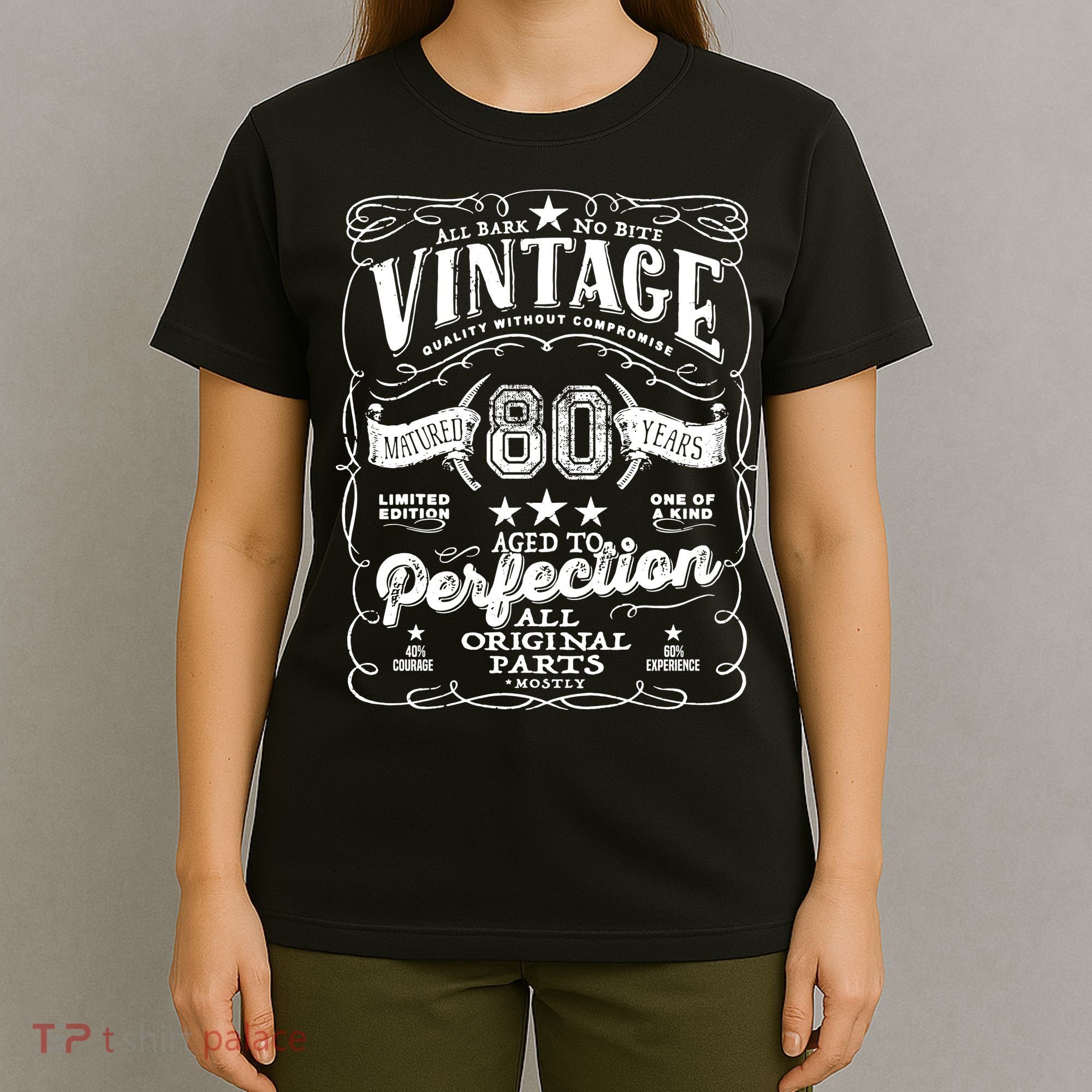 Vintage 80th Birthday Perfection Original Part 1943 T-Shirt