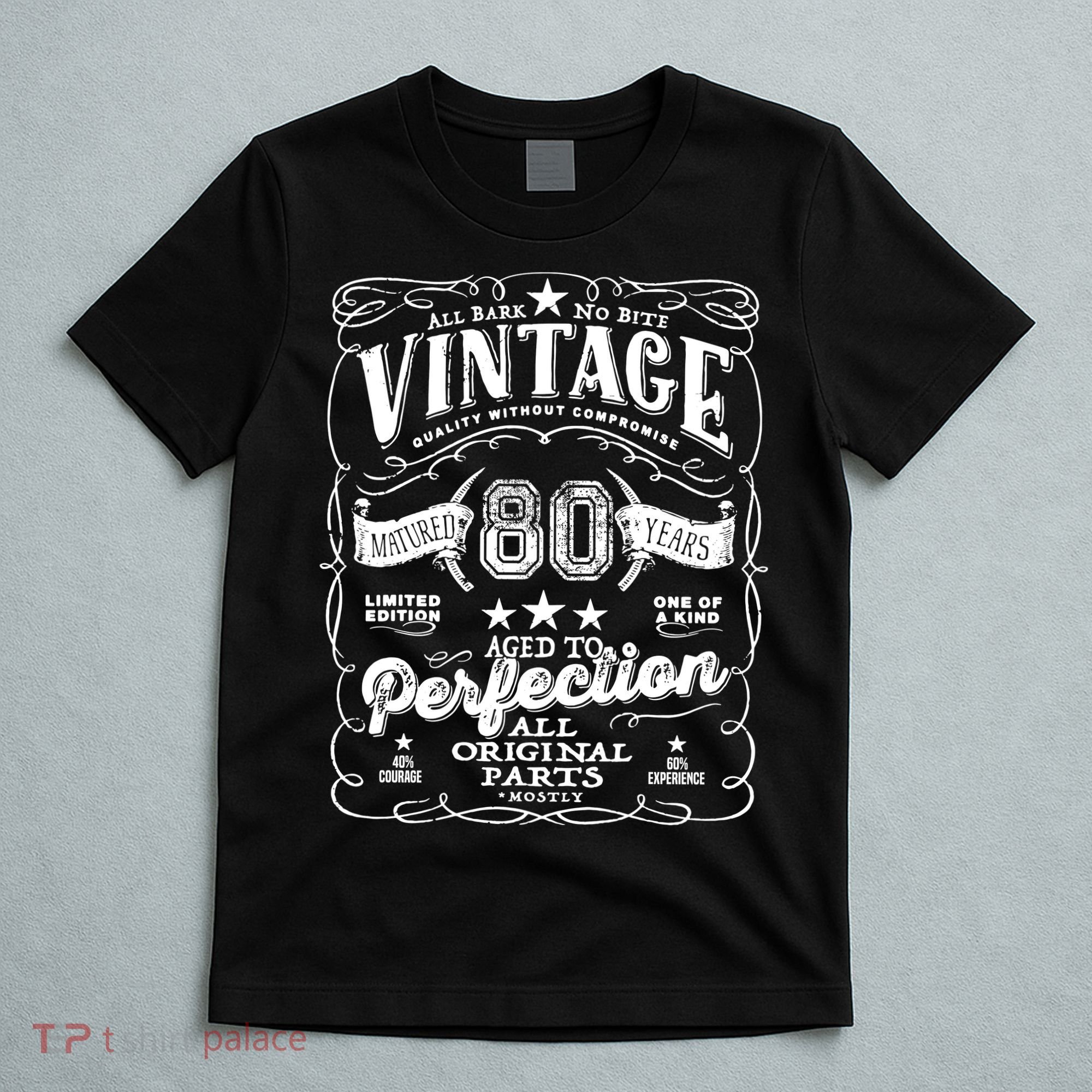 Vintage 80th Birthday Perfection Original Part 1943 T-Shirt