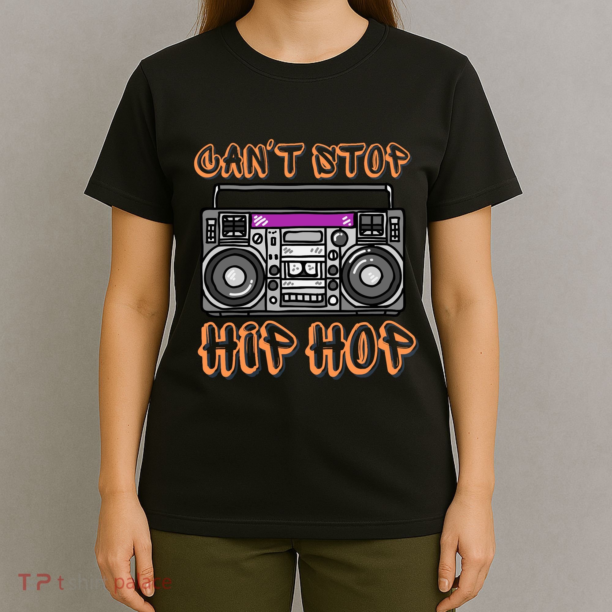 Vintage 80S CanT Stop Hip Hop Boombox T-Shirt