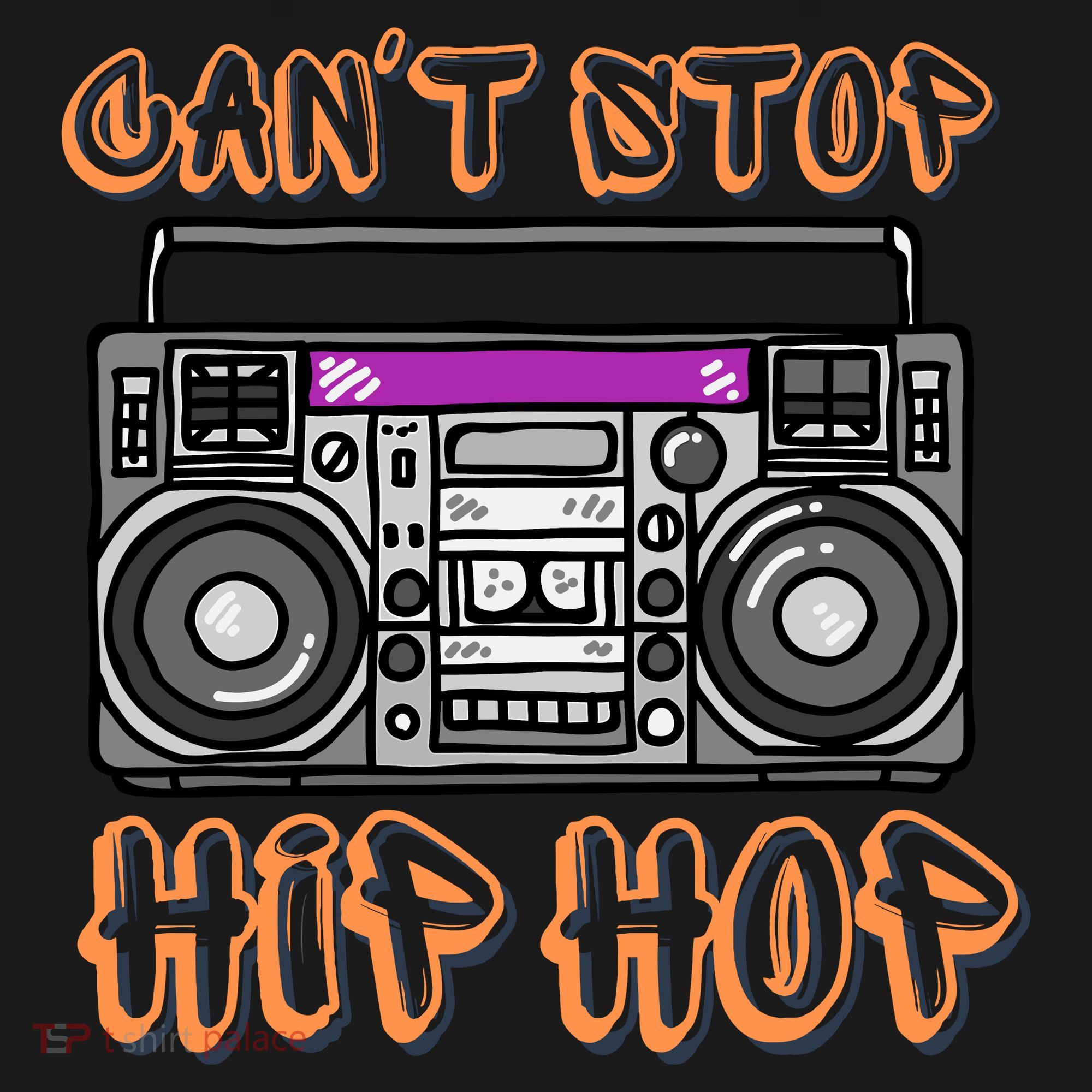 Vintage 80S CanT Stop Hip Hop Boombox T-Shirt