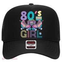 Vibrant 80's Girl Retro Roller Skates Throwback Vibe Hat thumb 0