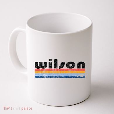 Vintage 80s Style Wilson NC Coffee Mug