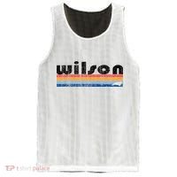 Vintage 80s Style Wilson NC Mesh Reversible Basketball Jersey Tank thumb 0