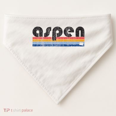 Vintage 80s Style Aspen Co USA-Made Doggie Bandana