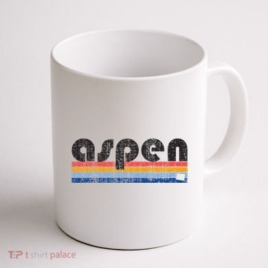 Vintage 80s Style Aspen Co Coffee Mug back