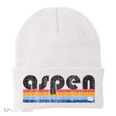 Vintage 80s Style Aspen Co Beanie