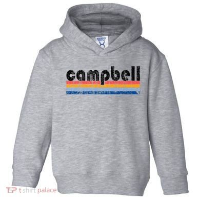 Vintage 80s Style Campbell Ca Toddler Hoodie