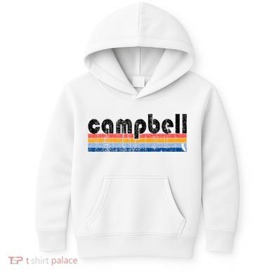 Vintage 80s Style Campbell Ca Kids Hoodie
