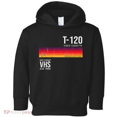 Vintage 80s Video Cassette Tape Vhs Toddler Hoodie