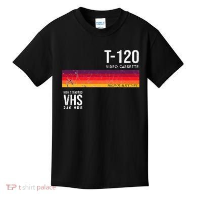 Vintage 80s Video Cassette Tape Vhs Kids T-Shirt