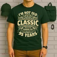 Vintage 95th Birthday Classic Running For 95 Years T-Shirt thumb 6