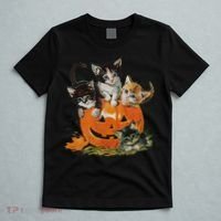 Vintage 90s Cat Pumpkin Halloween Retro Floral Spooky Season Gift T-Shirt thumb 5