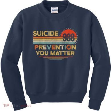 Vintage 988 Suicide Prevention 988 Kids Sweatshirt