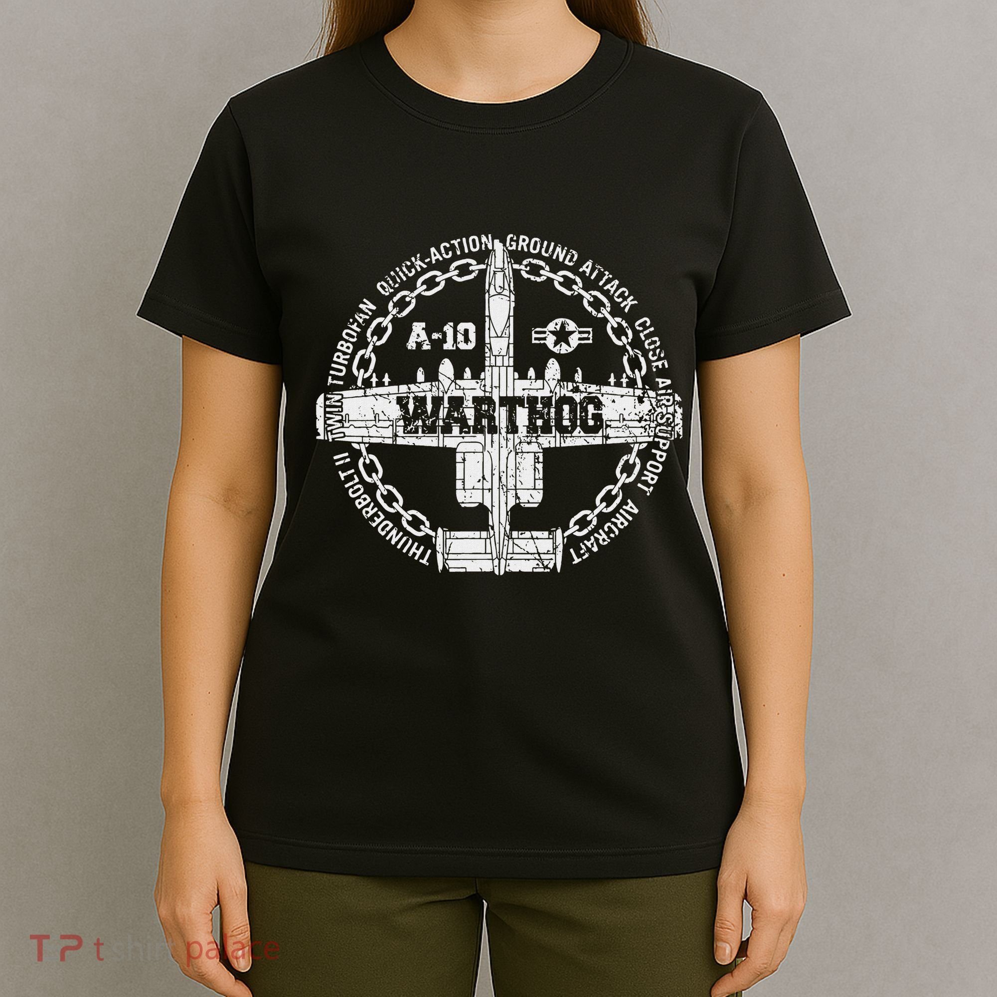 Vintage A 10 Thunderbolt Ii Warthog Attack Jet Aircraft T-Shirt