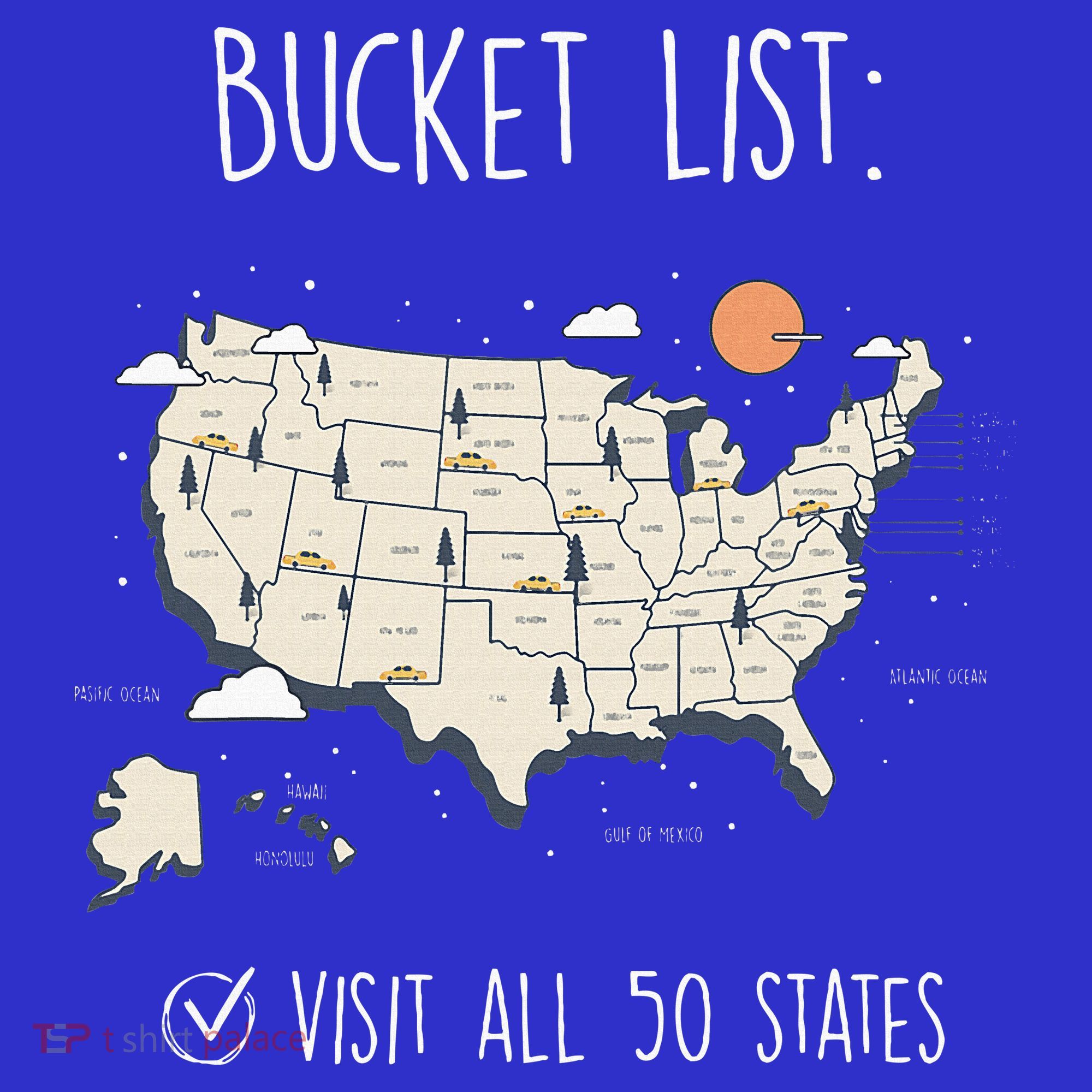 Visit All 50 States Usa Travel Map Mission Accomplished Coaster