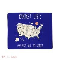 Visit All 50 States Usa Travel Map Mission Accomplished Mousepad thumb 0