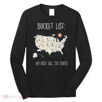 Visit All 50 States Usa Travel Map Mission Accomplished Long Sleeve Shirt thumb 0