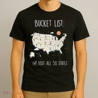 Visit All 50 States Usa Travel Map Mission Accomplished T-Shirt thumb 3
