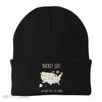 Visit All 50 States Usa Travel Map Mission Accomplished Beanie thumb 0