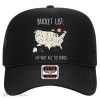 Visit All 50 States Usa Travel Map Mission Accomplished Hat thumb 0