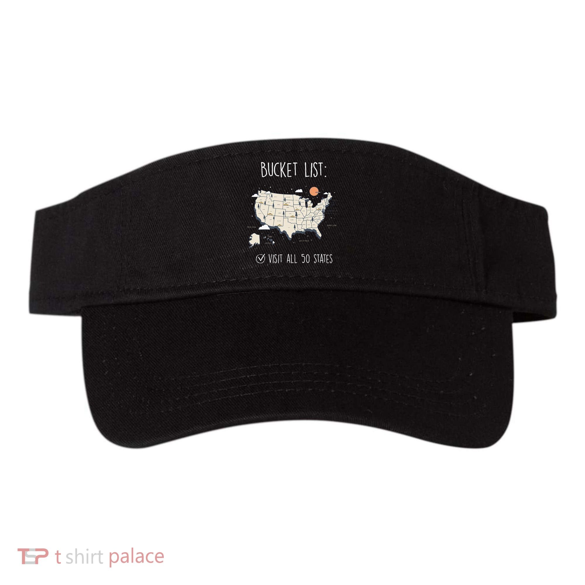 Visit All 50 States Usa Travel Map Mission Accomplished Visor