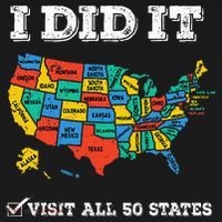 Visited All 50 States Usa Map For Travel Champion Lover Doggie Tank thumb 4
