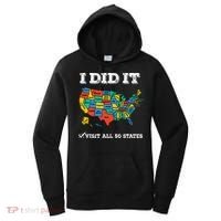 Visited All 50 States Usa Map For Travel Champion Lover Women's Hoodie thumb 0