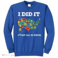 Visited All 50 States Usa Map For Travel Champion Lover Sweatshirt thumb 0