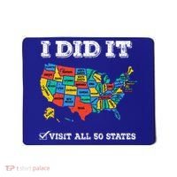 Visited All 50 States Usa Map For Travel Champion Lover Mousepad thumb 0