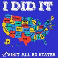 Visited All 50 States Usa Map For Travel Champion Lover Mousepad thumb 1