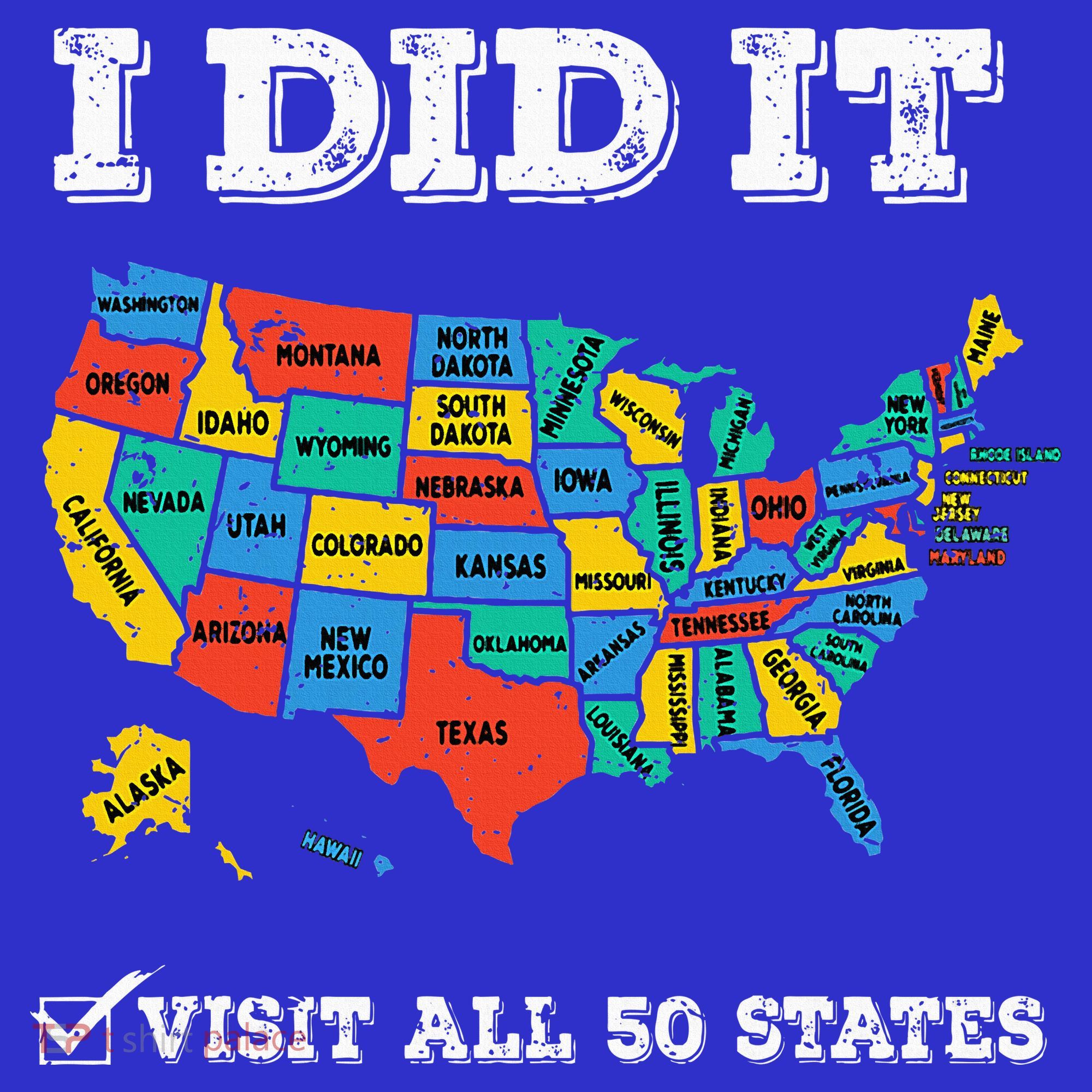 Visited All 50 States Usa Map For Travel Champion Lover Women's Tank Top