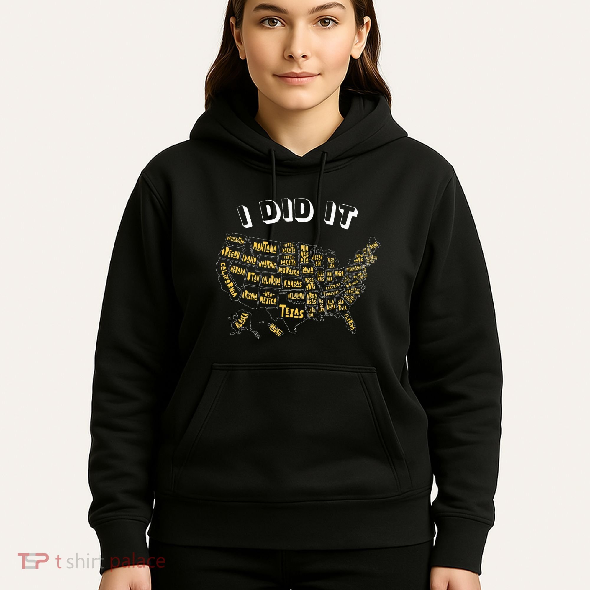 Visited All 50 Us States I Did It Souvenir Hoodie