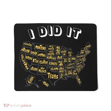 Visited All 50 Us States I Did It Souvenir Mousepad