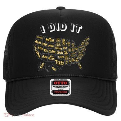 Visited All 50 Us States I Did It Souvenir Hat