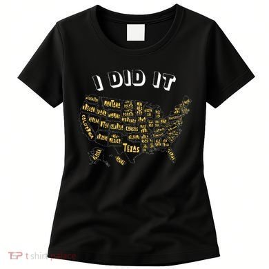 Visited All 50 Us States I Did It Souvenir Women's T-Shirt