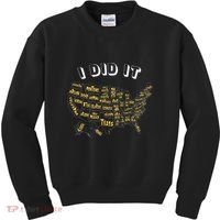 Visited All 50 Us States I Did It Souvenir Kids Sweatshirt thumb 0