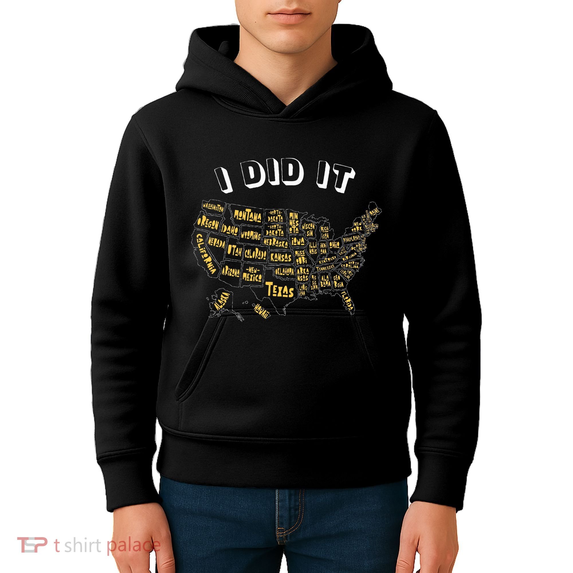 Visited All 50 Us States I Did It Souvenir Kids Hoodie
