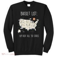 Visit All 50 States Usa Travel Map Mission Accomplished Sweatshirt thumb 0