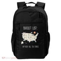 Visit All 50 States Usa Travel Map Mission Accomplished Backpack thumb 0