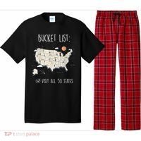 Visit All 50 States Usa Travel Map Mission Accomplished Pajama Set thumb 0