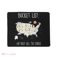 Visit All 50 States Usa Travel Map Mission Accomplished Mousepad thumb 0