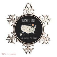 Visit All 50 States Usa Travel Map Mission Accomplished Ornament thumb 0