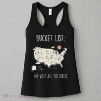 Visit All 50 States Usa Travel Map Mission Accomplished Women's Tank Top thumb 3