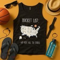 Visit All 50 States Usa Travel Map Mission Accomplished Tank Top thumb 4