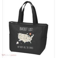 Visit All 50 States Usa Travel Map Mission Accomplished Tote Bag thumb 3