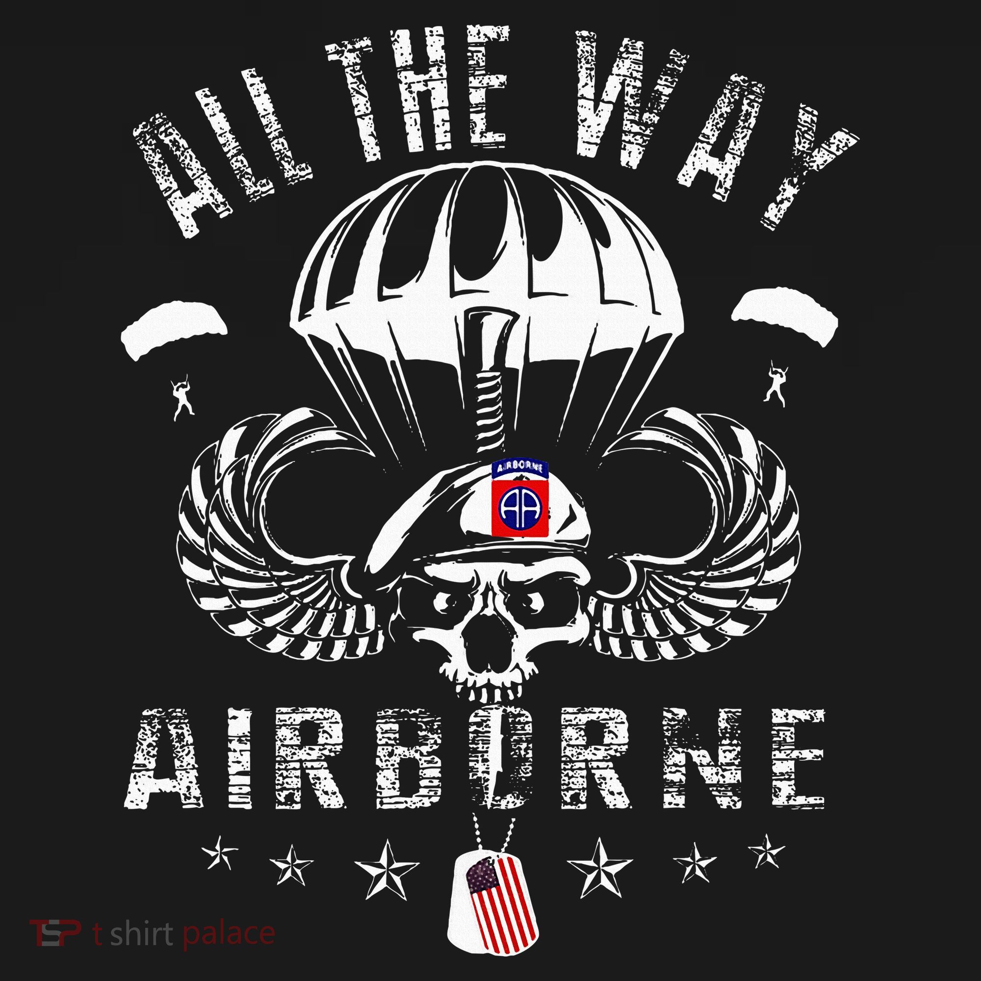 Vintage Army 82nd Airborne All The Way Skull Maroon Beret Women's Tank Top